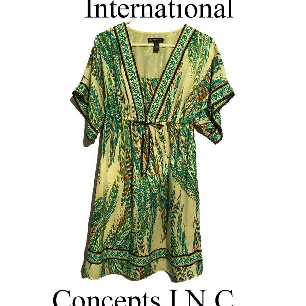 NWOT International Concepts Short Sleeve Boho Midi